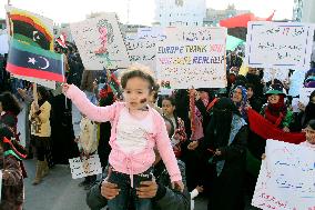 Protesters in Libya