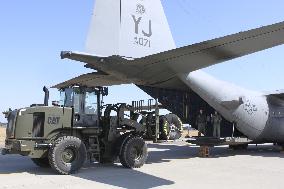 U.S. military transports aid supplies