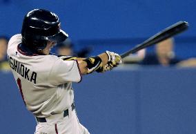 Nishioka gets 1st hit in major leagues