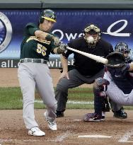 Matsui hits 1st homer with A's