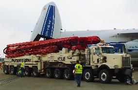 World's largest concrete pumping truck