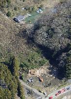 Quake-triggered mudslide in Fukushima