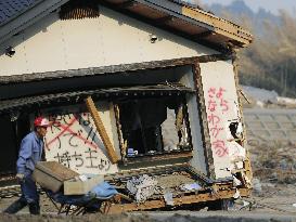 Tsunami-hit house in Iwate