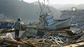 Tsunami aftermath in Minamisanriku