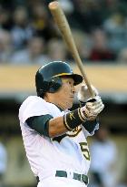 Matsui's bat strikes to help lift A's over Tigers