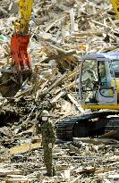 Search efforts in tsunami-hit Rikuzentakata