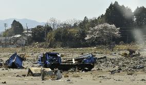 Heavy machinery left abandoned near Fukushima plant
