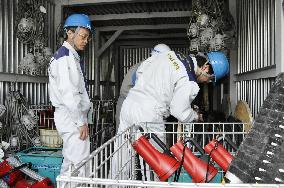 Inspection at Sendai nuclear power plant