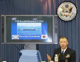 Capt. Burke of U.S. aircraft carrier Ronald Reagan