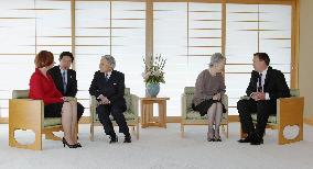 Emperor, empress meet with Australian PM