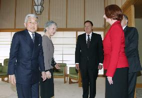 Emperor, empress meet with Australian PM