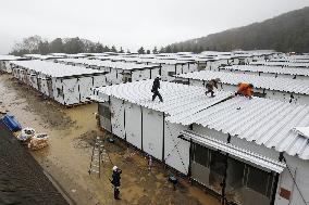 Temporary housing for disaster victims in Ofunato