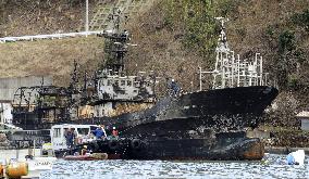 Stranded ship removed in tsunami-hit Kesennuma