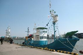 Coastal research whaling ship