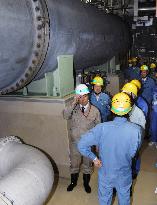 Miyagi governor inspects Onagawa nuke plant