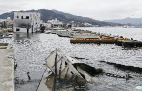 Destroyed pier in Kesennuma