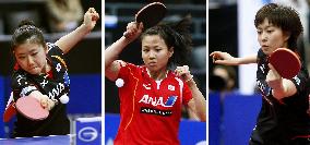 Japanese table tennis players at worlds