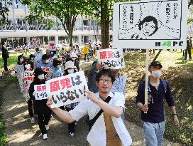 Antinuclear rally in Fukushima