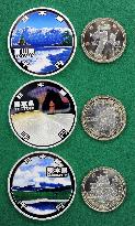 Memorial coins for 3 prefectures