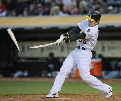 Matsui 2-for-4 in A's loss