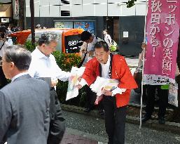 JAL president promotes travel to northeastern Japan