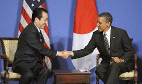 Kan, Obama meet in France