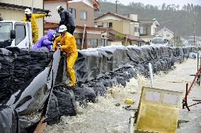 Heavy rain in northeastern Japan