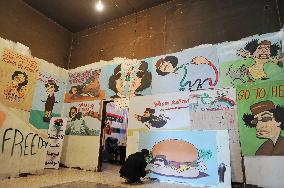 Anti-Gaddafi paintings in Libya