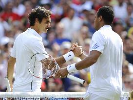 Federer defeated by Tsonga at Wimbledon q'finals