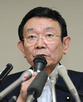 Minister Yosano at press conference