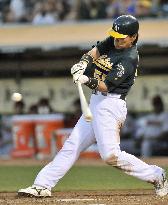 Matsui doubles to drive in 2 runs in Oakland win