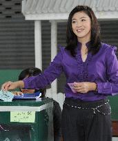 Yingluck casts vote