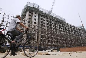 Apartment building under construction in Beijing