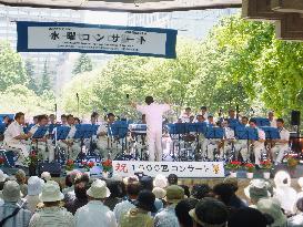 Tokyo police band marks 1,000th concert