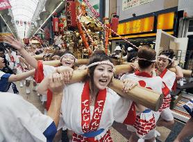 'Gal Mikoshi,' portable shrine carried by girls