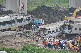 Train collision in China