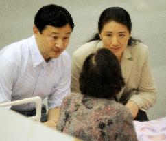 Crown prince, princess in Fukushima Pref.