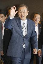 U.N. chief Ban arrives in Japan