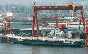 China's 1st aircraft carrier on sea trials