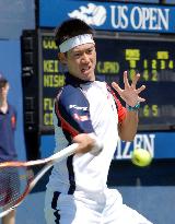 Japan's Nishikori at U.S. Open tennis