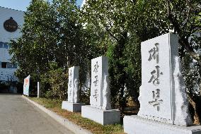 Stone monuments in Pyongyang suburb