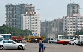 Construction work in Pyongyang