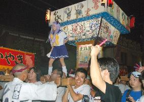 Anime fans at Saitama shrine festival