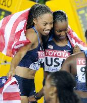 United States wins women's 4x100 meter relay at worlds