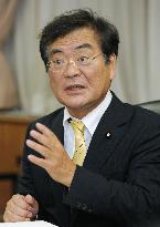 Japanese industry minister Hachiro in interview