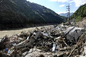 Typhoon aftermath in Japan