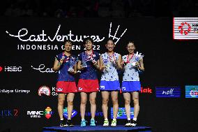 (SP)INDONESIA-JAKARTA-BADMINTON-INDONESIA OPEN 2022-WOMEN'S DOUBLES-FINAL