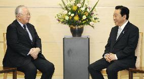 PM Noda, business leader Yonekura meet