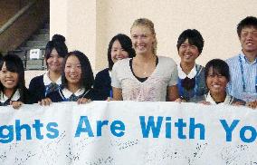 Sharapova meets Fukushima students in Tokyo