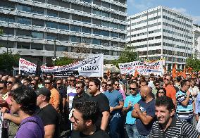 Protesters in Athens